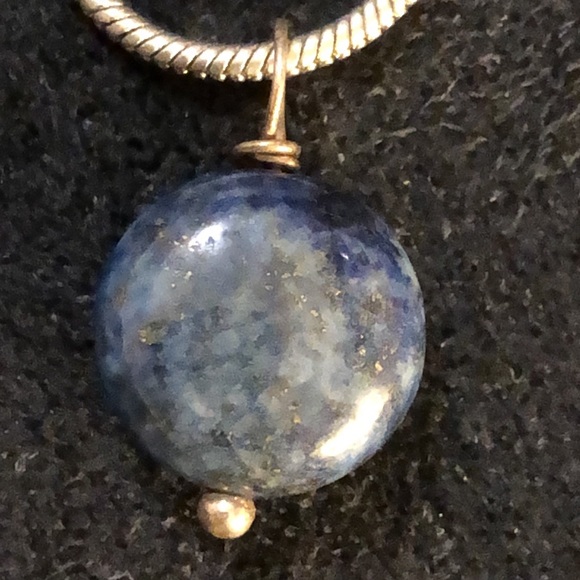 Handmade Lapis Lazuli Pendant Necklace. Natural Lapis&Copper/18”Stainless Steel… - Picture 3 of 8